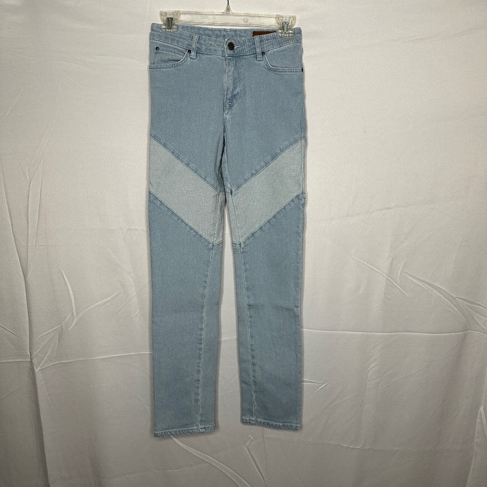 ASOS Light Wash Color Block Slim Jeans